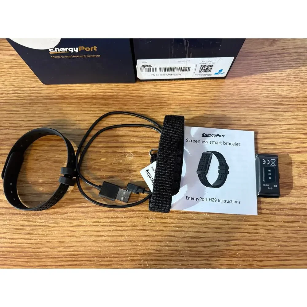 EnergyPort H29 Screenless Smart Bracelet Fitness Tracker Open Box Tested